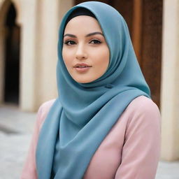 An elegant lady in stylish hijab