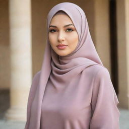 An elegant lady in stylish hijab