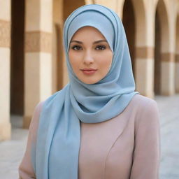 An elegant lady in stylish hijab