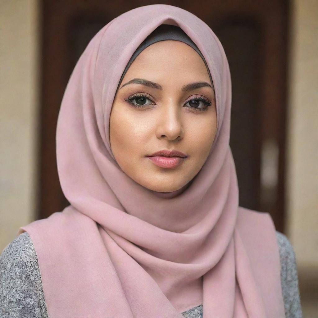 An elegant lady in stylish hijab