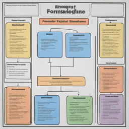 A detailed graphic organizer illustrating the formulation of elements, highlighting key concepts from the subject of physical science. Ensure readability and engaging visuals to make the subject matter easier to understand.