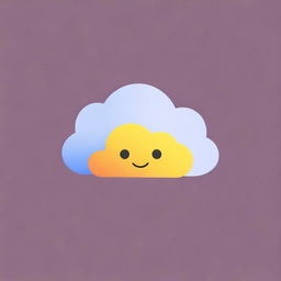 Generate an image of an app icon that looks like a cloud with various emojis floating in the background.