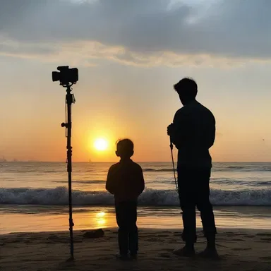 The film director chose to shoot the final scene at dusk, capturing the beautiful hues of the sky as the sun went down.