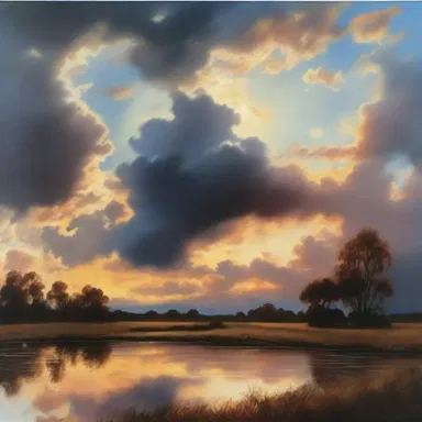 The artist captured the beauty of the dusking sky in their painting.