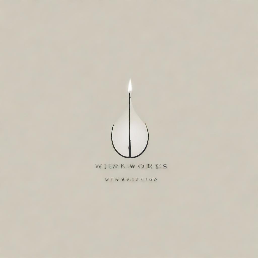 A sleek, professional business logo for 'Wick Works & Co.' integrating the image of a candle's wick. The design should balance minimalist modernity and uniqueness for a memorable branding experience.