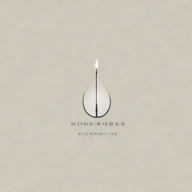 A sleek, professional business logo for 'Wick Works & Co.' integrating the image of a candle's wick. The design should balance minimalist modernity and uniqueness for a memorable branding experience.