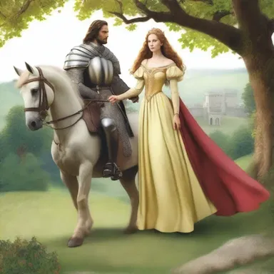 In the novel, the princess was rescued from ravishment by a courageous knight.