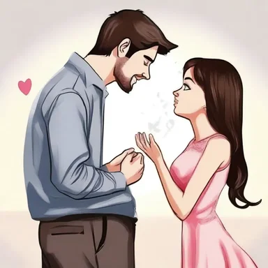 Her lover's unexpected proposal struck her dumb for a few moments before she could find her words.