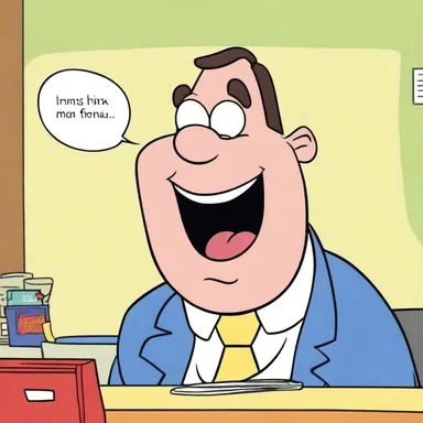 The hilarious punchline in the cartoon left him laughing so hard that it struck him dumb for a while.