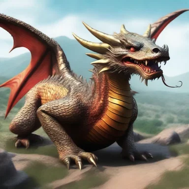 As the dragon appeared out of thin air, the sight struck the villagers dumb with fear and astonishment.