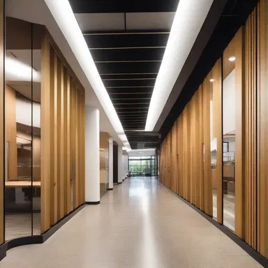 The architect incorporated a thalweg-like element in the layout of the building to create an intriguing visual flow.