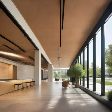 The architect incorporated a thalweg-like element in the layout of the building to create an intriguing visual flow.