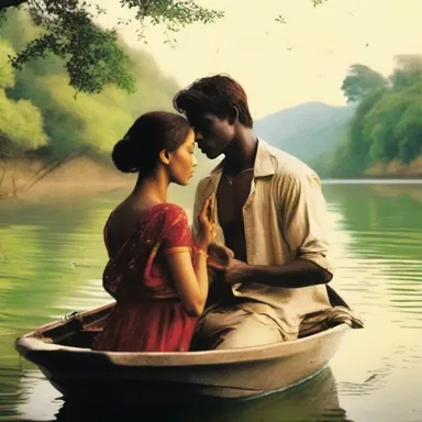 In the romantic novel, the star-crossed lovers meet by chance on a boat trip along the thalweg of a river that separates their warring countries.