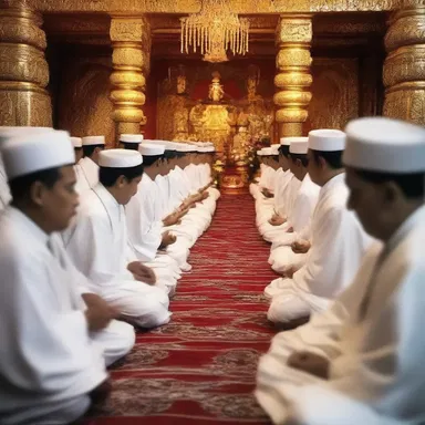 During religious ceremonies, the flurry of prayers and chants created an atmosphere of devotion and spirituality.