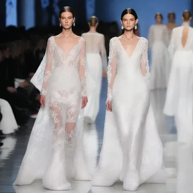 The fashion designer showcased a winter collection inspired by snow flurries, with delicate white fabrics and intricate patterns resembling the swirling snowflakes.