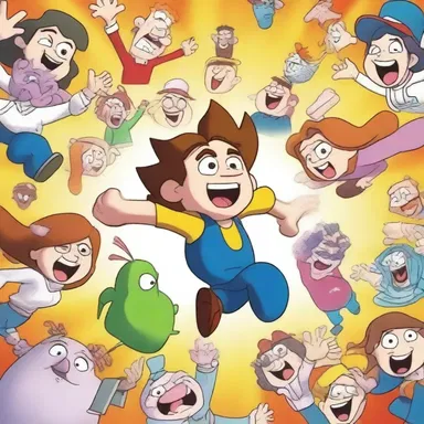 In the animated series, the characters flurry around the screen, creating a sense of chaos and excitement.