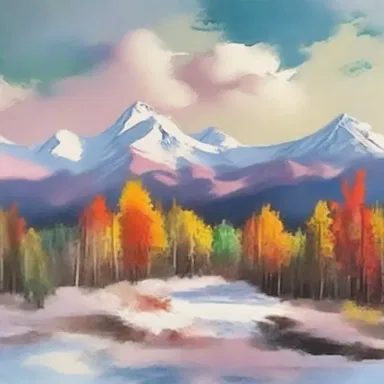 The painter's brushstrokes were quick and hurried, causing the colors to flurry across the canvas.
