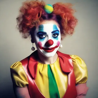 She decided to glam up for the party, but ended up looking like a clown. It was a real joke.