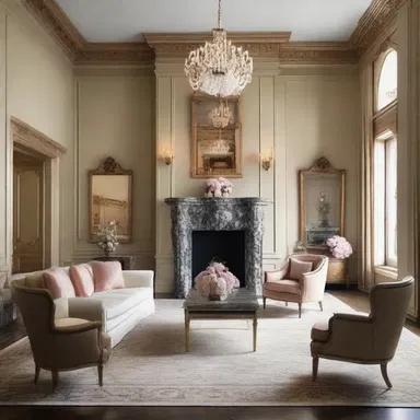 The designer used elegant materials and luxurious decorations to glam up the interior of the mansion.