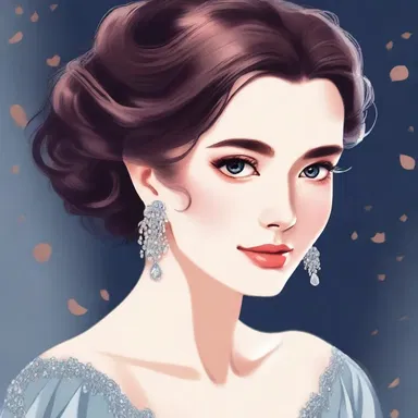 The protagonist of the novel spent hours glamming up for the ball in her beautiful gown and carefully styled hair.