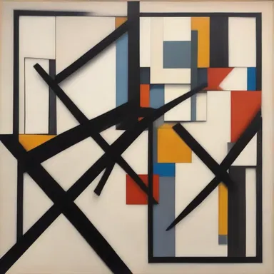 The artist used the concept of perpendicularity to create a striking composition in their painting, with the lines intersecting at right angles.