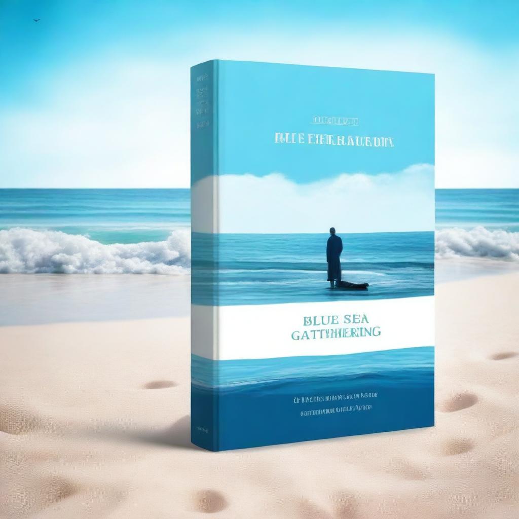 Generate a book cover for a novel titled "Blue Sea Gathering"