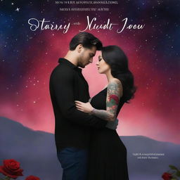 A dark romance book cover titled 'Starry Night with You'