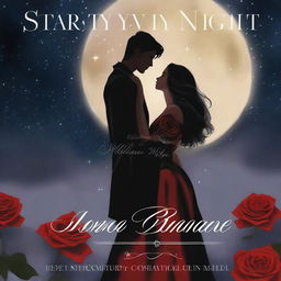 A dark romance book cover titled 'Starry Night with You'