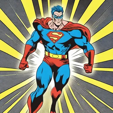 The comic book artist used vivid colors to recreate the superhero's powers.