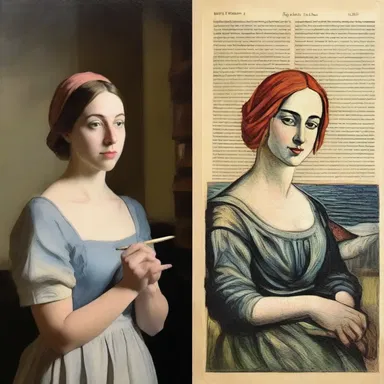 The artist attempted to recreate the famous painting from the pages of literature.