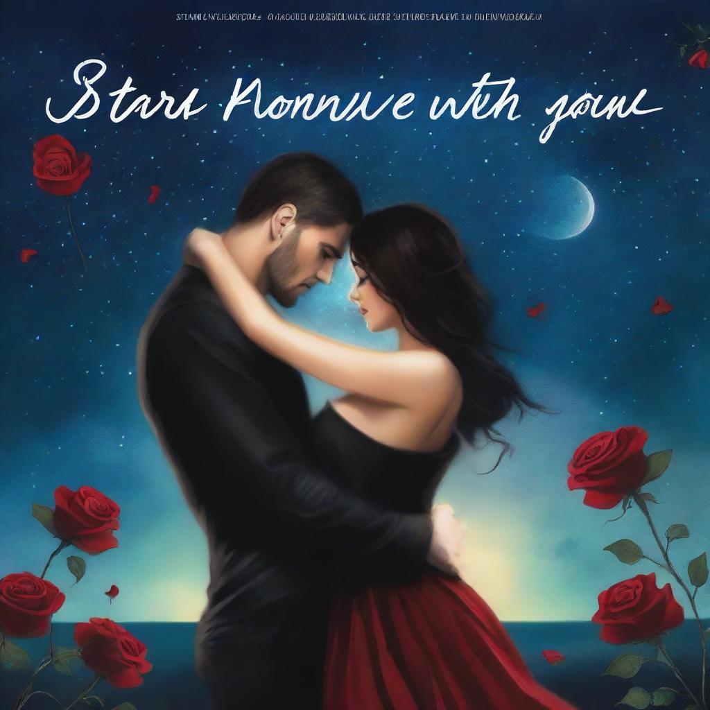 A dark romance book cover titled 'Starry Night with You'