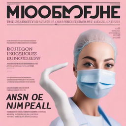 Modify the magazine front page cover about 'Ligation of the Oviducts' to feature an image of an operation or a doctor, instead of a feminine look