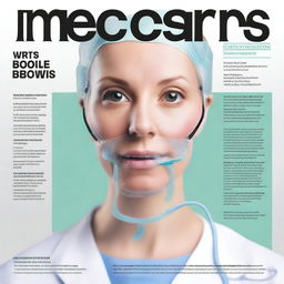 Modify the magazine front page cover about 'Ligation of the Oviducts' to feature an image of an operation or a doctor, instead of a feminine look