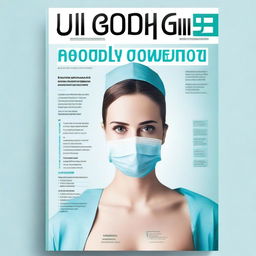 Modify the magazine front page cover about 'Ligation of the Oviducts' to feature an image of an operation or a doctor, instead of a feminine look