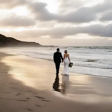 The crustaceous waves gently caressed the shore, creating a romantic atmosphere for the couple's evening stroll.