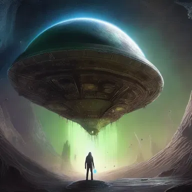 In the science fiction novel, the protagonist's discovery of an alien artifact puts him in the spotlight of the entire galaxy.