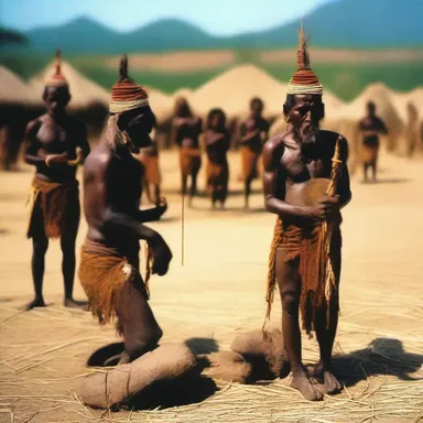 The ancient tribe performed their rituals primitively, using only natural materials and simple chants.