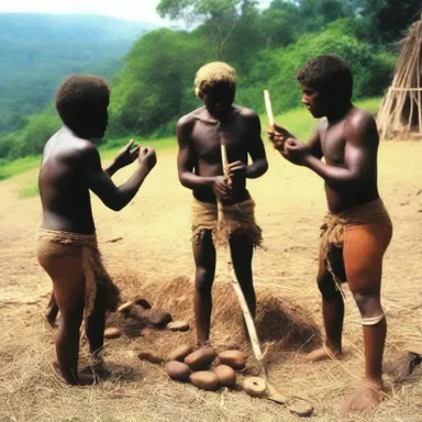 The ancient tribe performed their rituals primitively, using only natural materials and simple chants.