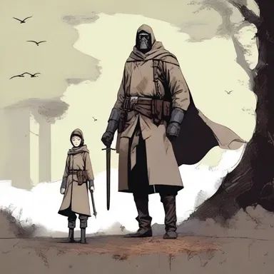 In the novel, the protagonist's father worked as a sentry, always vigilant and watchful for any danger that might approach their home.