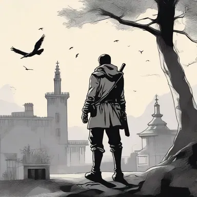 In the novel, the protagonist's father worked as a sentry, always vigilant and watchful for any danger that might approach their home.