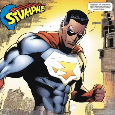 In the latest issue of the superhero series, the protagonist used their superpower of starch to immobilize the villain.