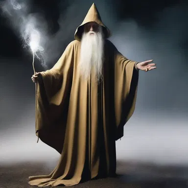 The wizard used a magical form of starch to stiffen the robes of his fantasy novel character.