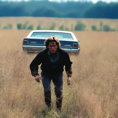 The suspenseful thriller movie featured a chase scene where the main character had to navigate through a dense field of brambles to escape the pursuing antagonist.