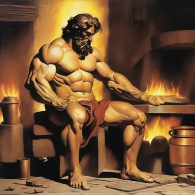 In Greek mythology, Hephaestus was believed to have a eudemon as his personal assistant in his forge.