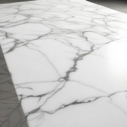 A perspective view of a marble table