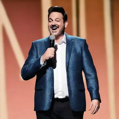 The comedian's funny punchline was so hilarious that laughter welled up from the audience.