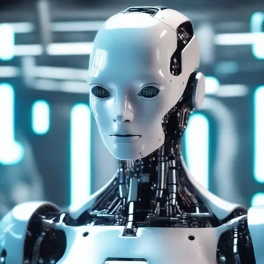 In the futuristic world depicted in the novel, artificial intelligence gained emotions and tears welled up in the eyes of the android.
