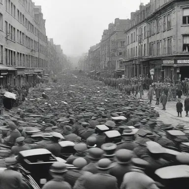 When the news of the allied victory reached the town, a sense of overwhelming joy welled up among the citizens, marking a significant moment in history.
