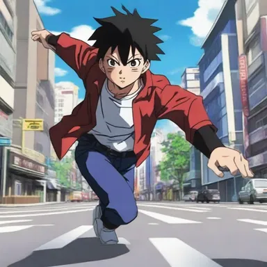 In the anime series, the protagonist had an epic battle on a two-way street.