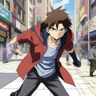 In the anime series, the protagonist had an epic battle on a two-way street.